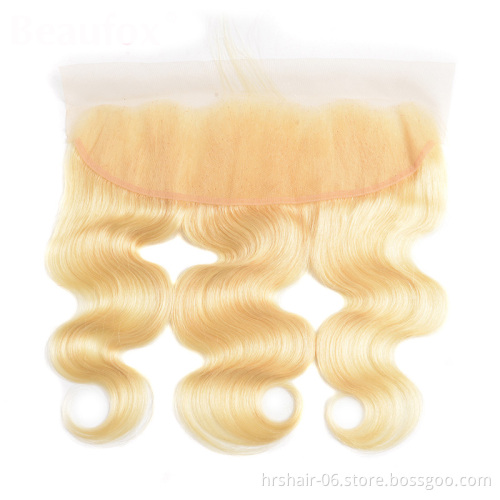 human hair wigs cuticle aligned Indian human hair black body wave 13x4 closure